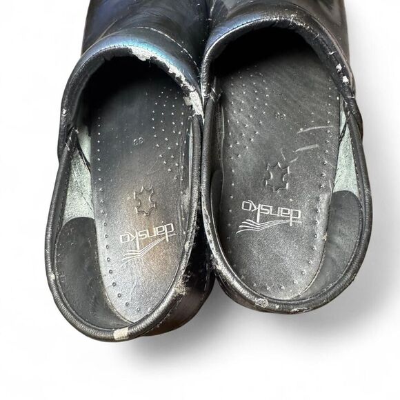 Dansko Women’s Black Leather Professional Clogs Size 38 EU (7.5–8 US) Comfort Wo - Picture 7 of 8